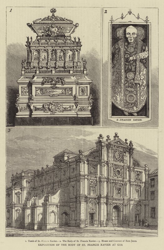 Ausstellung des Leichnams von St. Franz Xaver in Goa von Henry William Brewer