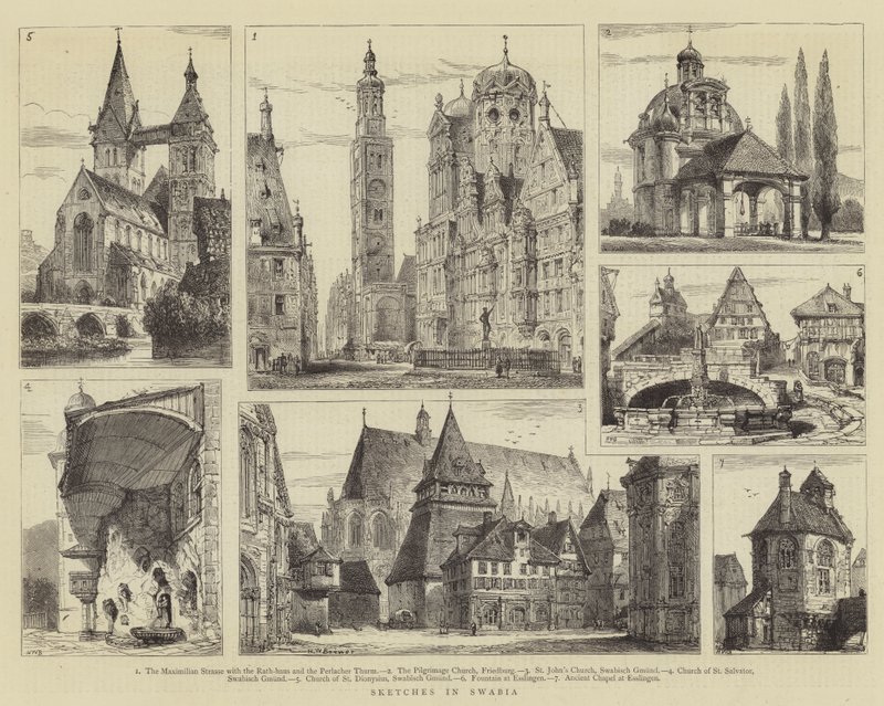 Skizzen in Schwaben von Henry William Brewer