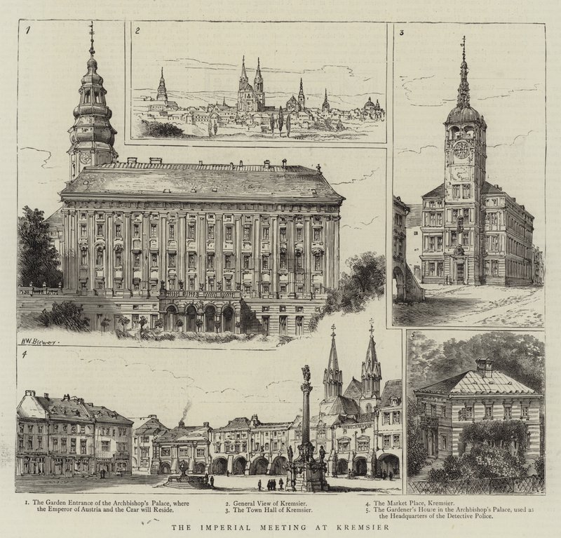Das Kaiserliche Treffen in Kremsier von Henry William Brewer