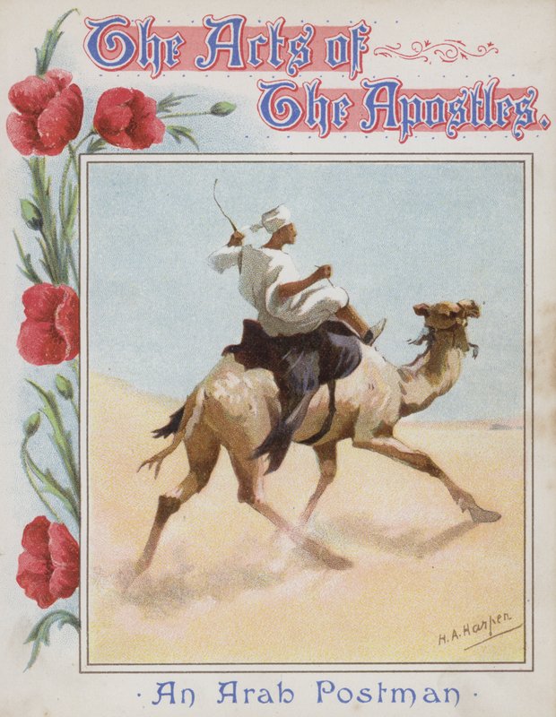 Ein arabischer Postbote (Chromolithografie) von Henry Andrew Harper