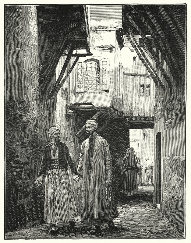 Straße in Damaskus (Lithografie) von Henry Andrew Harper