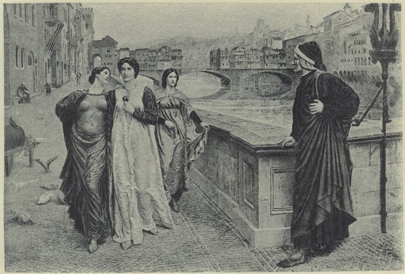 Dante und Beatrice (Photogravur) von Henry Holiday