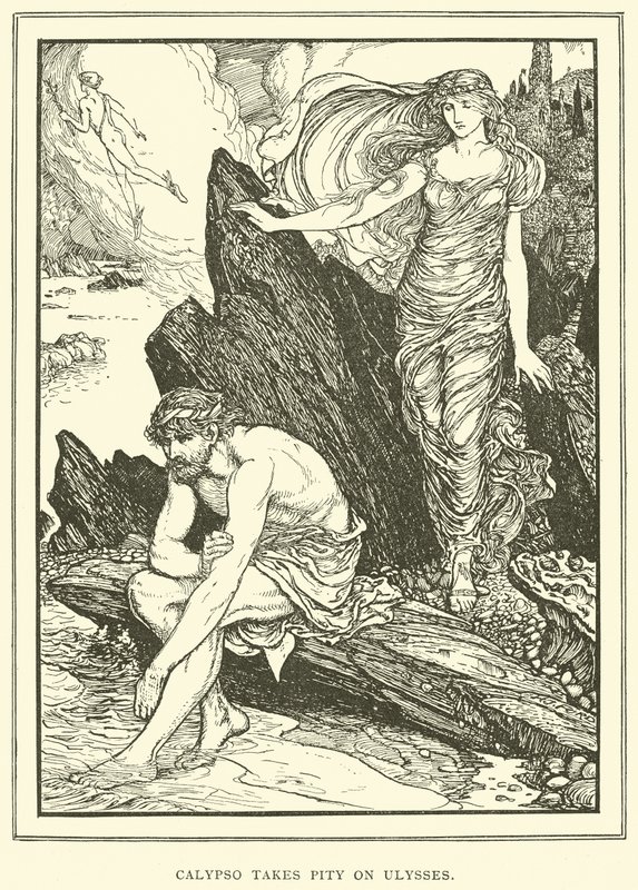 Kalypso hat Mitleid mit Odysseus von Henry Justice Ford