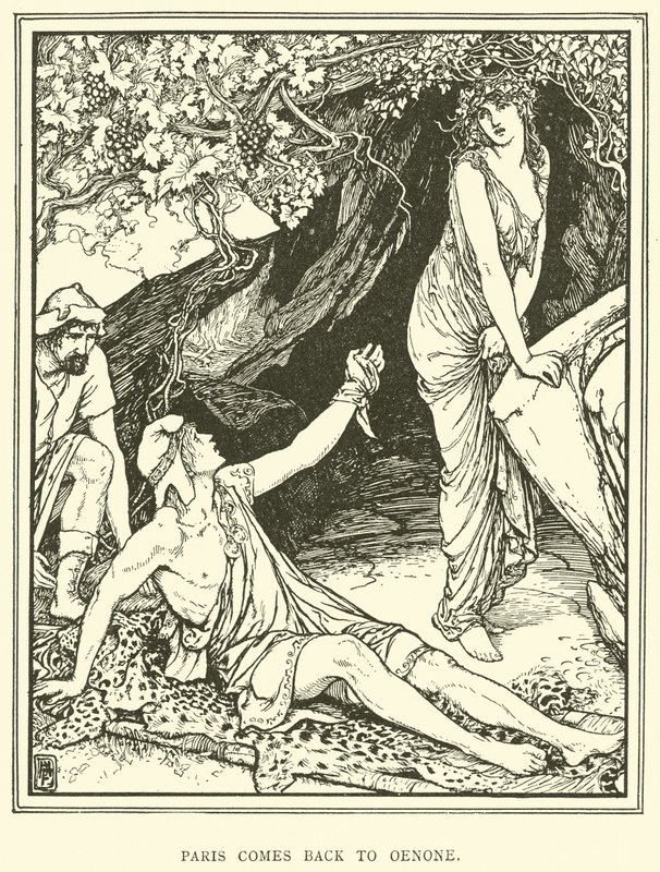 Paris kehrt zu Oenone zurück von Henry Justice Ford