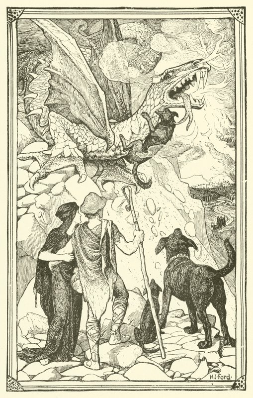 Die drei Hunde (Gravur) von Henry Justice Ford