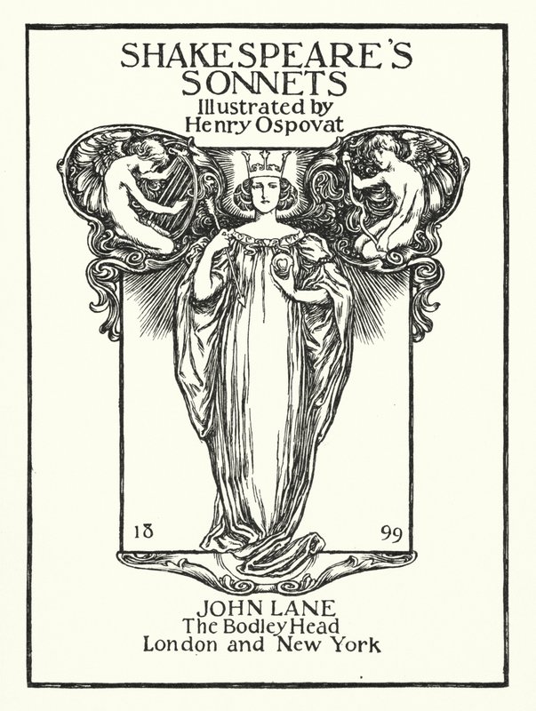 Shakespeares Sonette, Titelseite von Henry Ospovat