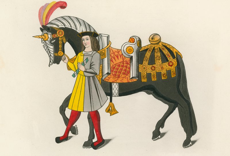 Pferd und Begleiter, 1511 von Henry Shaw