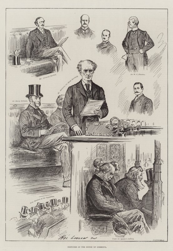 Skizzen im House of Commons von Henry Stephen Ludlow
