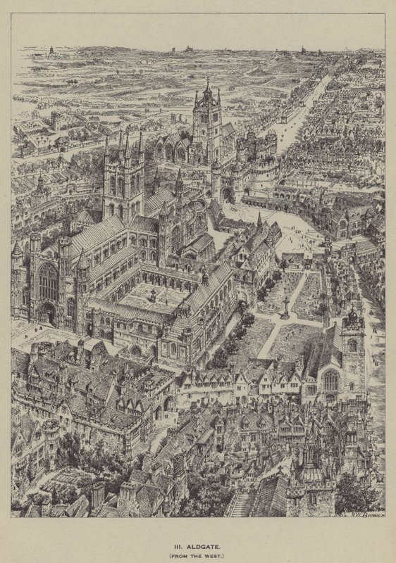 Aldgate, vom Westen von Henry William Brewer