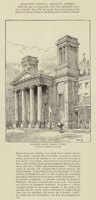Hanover Chapel, Regent Street von Henry William Brewer