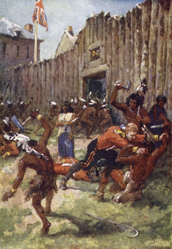 Rothäute greifen die Engländer an von Henry after Sandham
