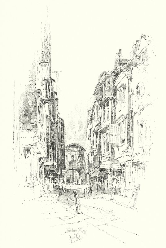 Butcher Row, London von Herbert (after) Railton