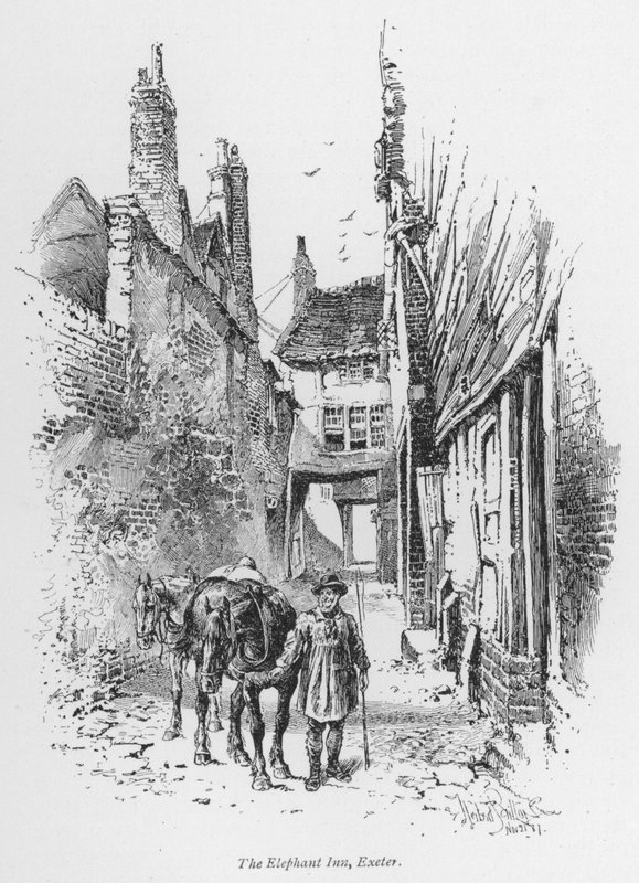 Kutschieren: The Elephant Inn, Exeter von Herbert (after) Railton
