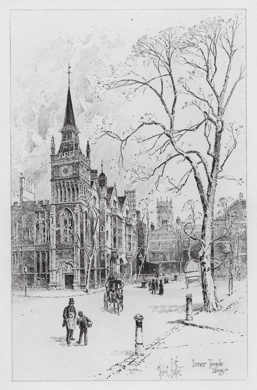 Bibliothek des Inner Temple von Herbert (after) Railton