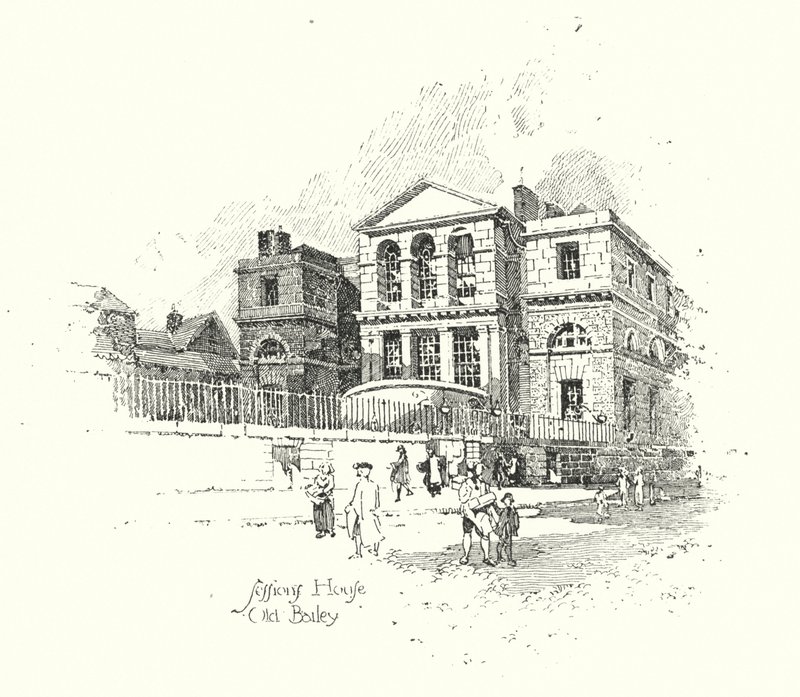 Sessions House, Old Bailey, London von Herbert (after) Railton