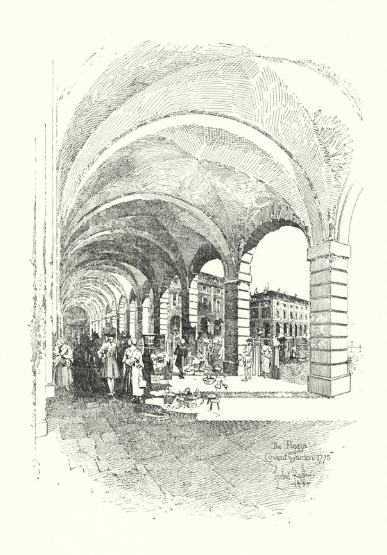 Die Piazza, Covent Garden, London von Herbert (after) Railton