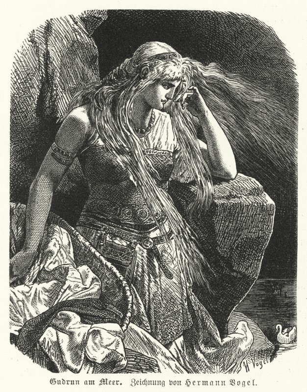 Gudrun am Meer von Hermann Vogel