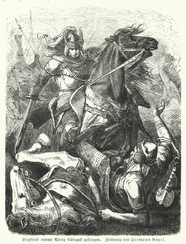 Siegfried erobert König Ludegast von Hermann Vogel