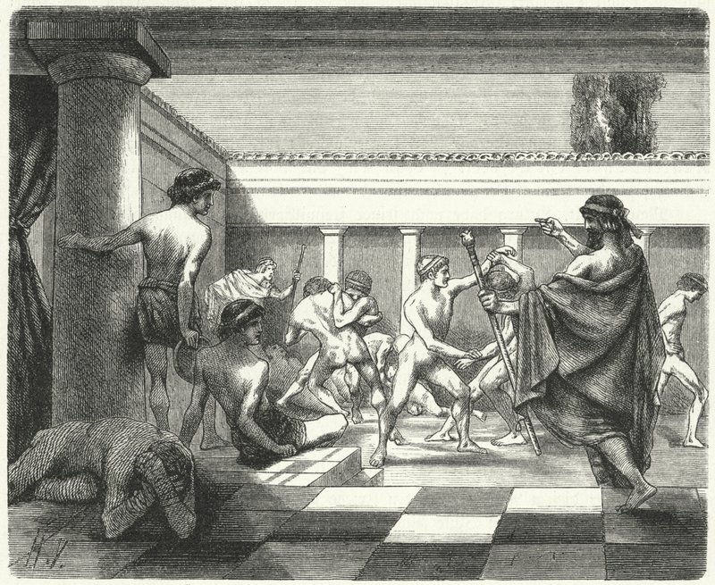 Spartanische Jugendliche von Hermann Vogel