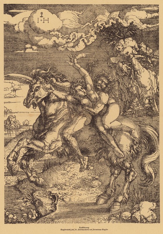Entführung einer Frau (Gravur) von Hieronymus Hopfer