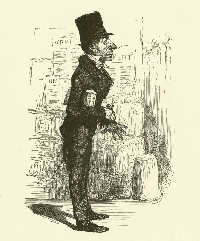 Der kleine Anwalt (Stich) von Honore (after) Daumier