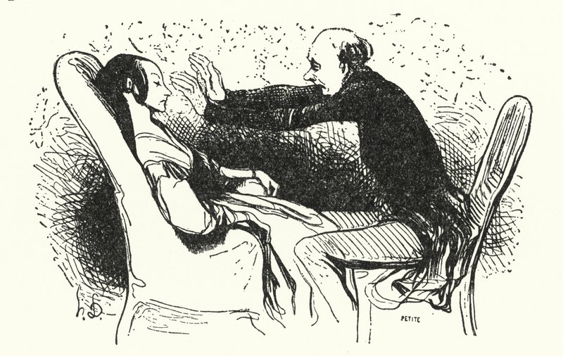 Der Hypnotiseur von Honore (after) Daumier