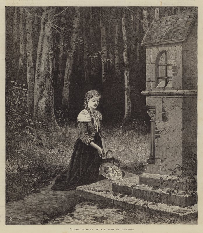 Ein betendes Mädchen von Hubert Salentin