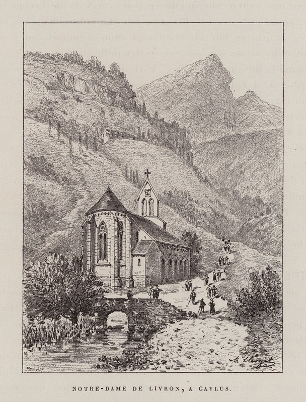 Notre-Dame De Livron, A Caylus (Gravur) von Hubert Clerget