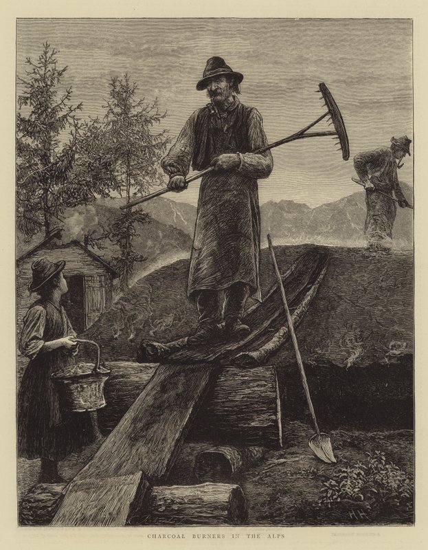 Köhler in den Alpen von Hubert von Herkomer