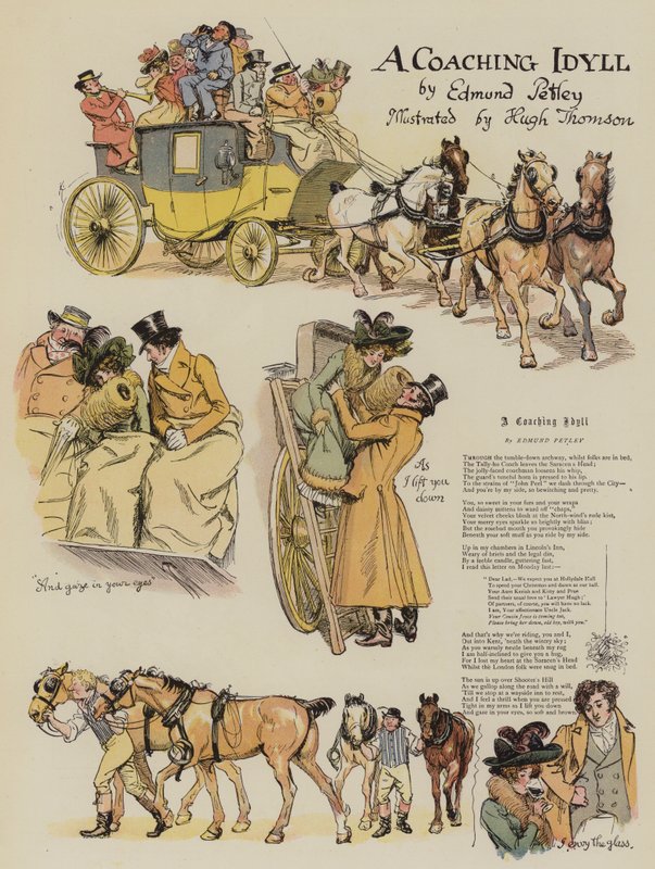 Eine Kutschfahrt-Idylle, von Edmund Petley von Hugh Thomson