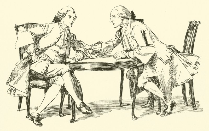 Gespräch (Gravur) von Hugh Thomson