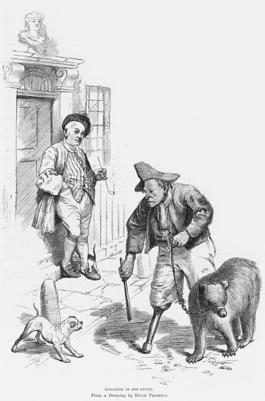 Hogarth in seinem Arbeitszimmer von Hugh Thomson