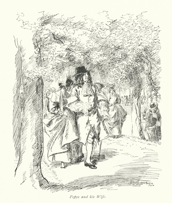 London: Pepys und seine Frau von Hugh Thomson