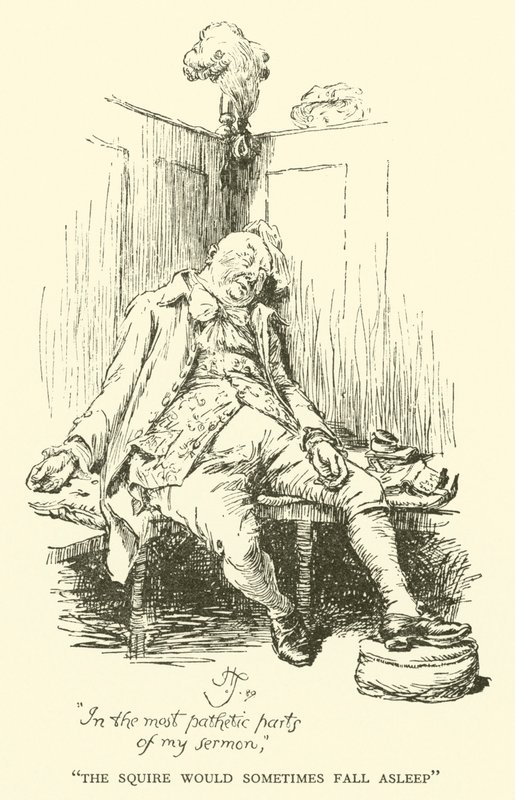 Der Gutsherr schlief manchmal ein (Gravur) von Hugh Thomson