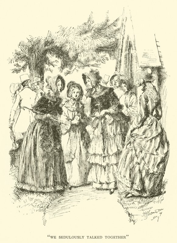 Wir sprachen eifrig miteinander (Gravur) von Hugh Thomson