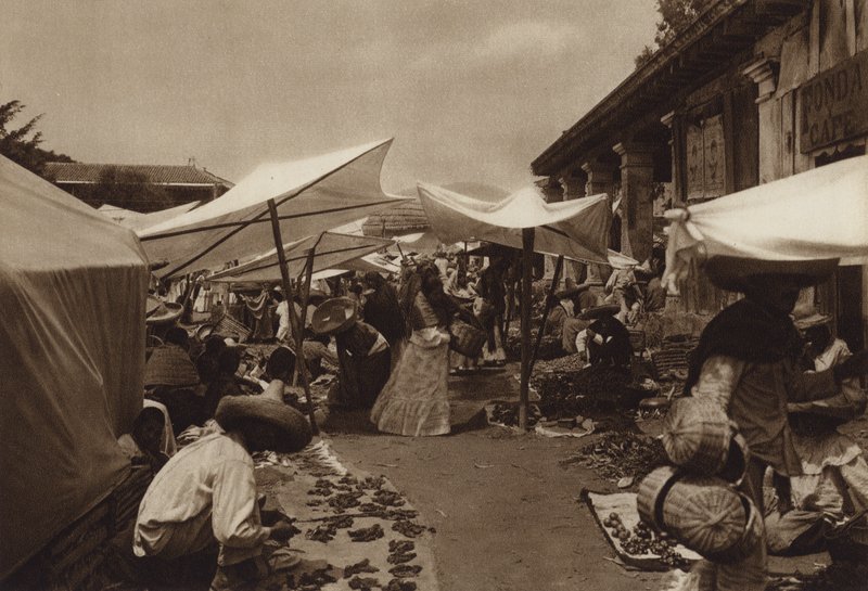Mexiko: Markt in Amecameca von Hugo Brehme