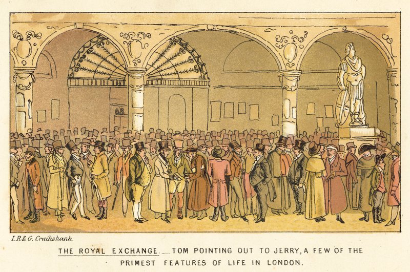 Die Königliche Börse von Isaac, Robert and George Cruikshank