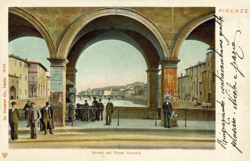 Arkade der Ponte Vecchio, Florenz von Italian Photographer