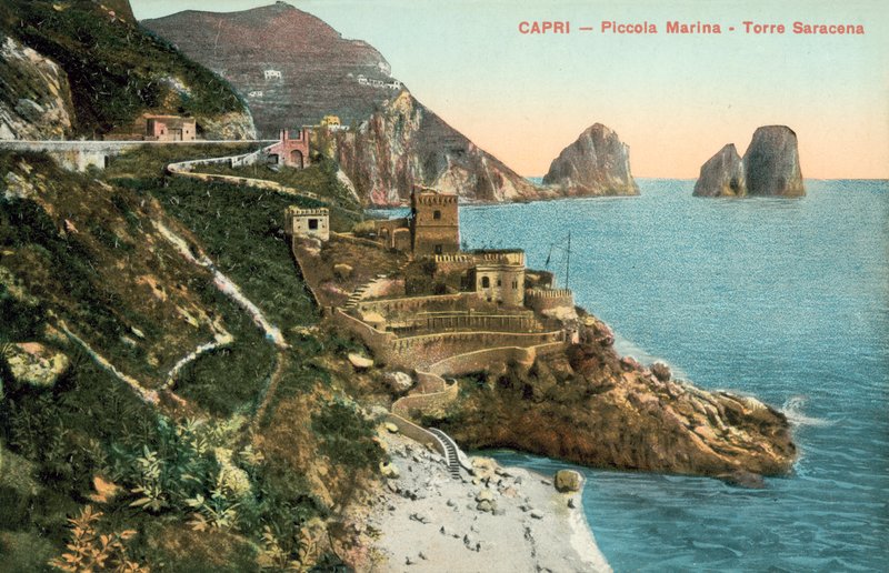 Capri, Italien, Piccola Marina, Torre Saracena von Italian Photographer