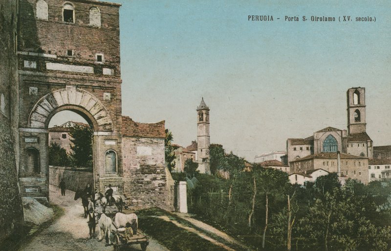 Perugia, Porta S. Girolamo, 15. Jahrhundert von Italian Photographer