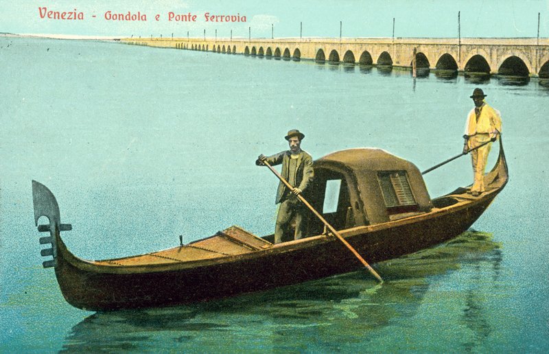 Venedig, Gondel, Ponte Ferrovia von Italian Photographer