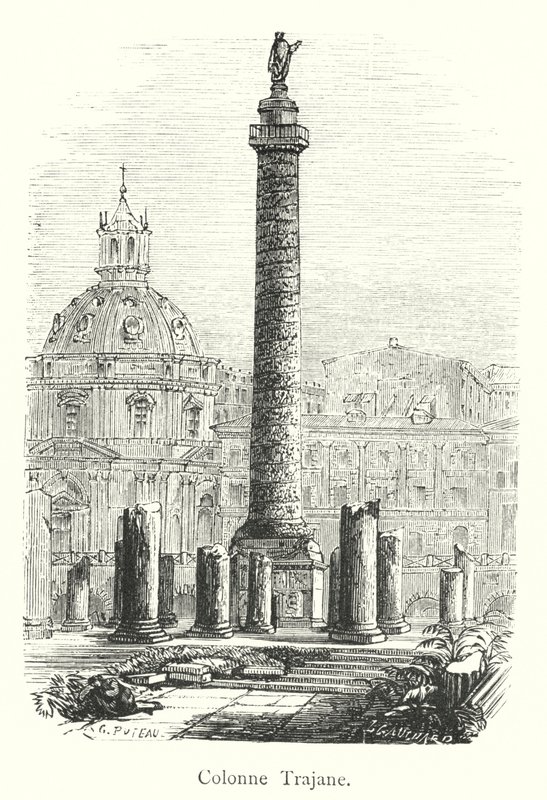 Trajanssäule (Stich) von Italian School