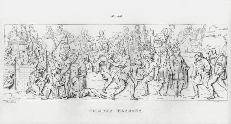 La Colonna Trajana, Trajanssäule (Gravur) von Italian School