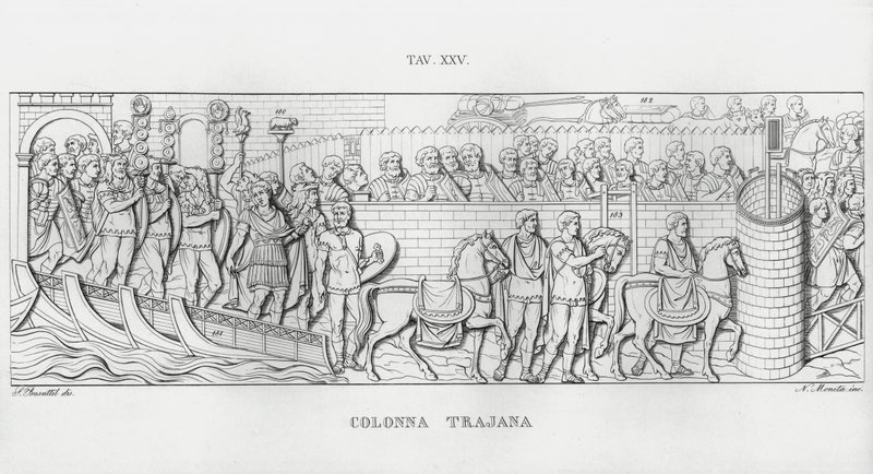 La Colonna Trajana, Trajanssäule (Gravur) von Italian School