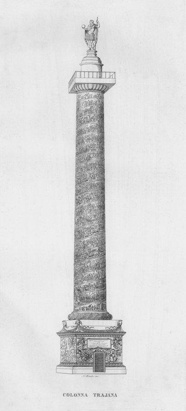 La Colonna Trajana, Trajanssäule (Stich) von Italian School