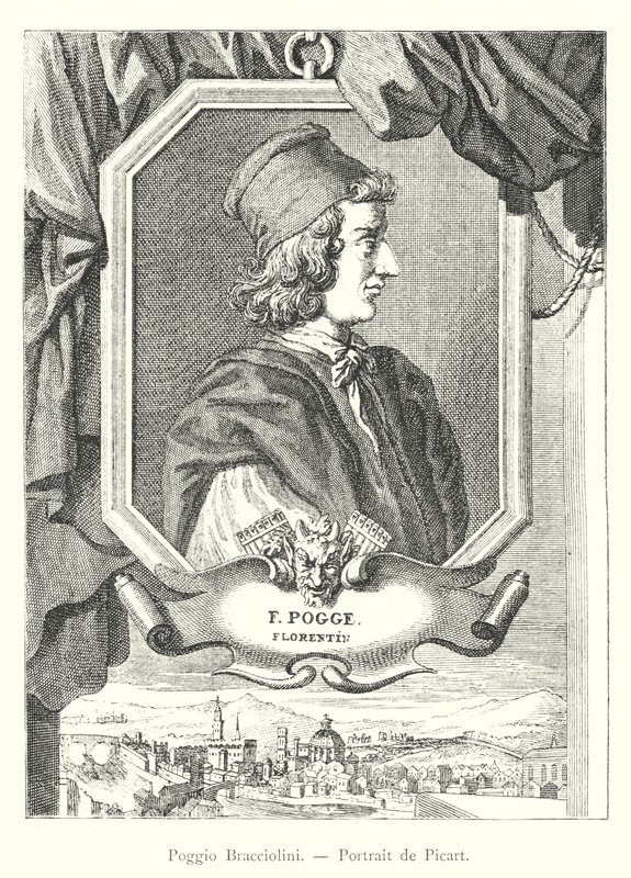 Poggio Bracciolini, Porträt von Picart von Italian School
