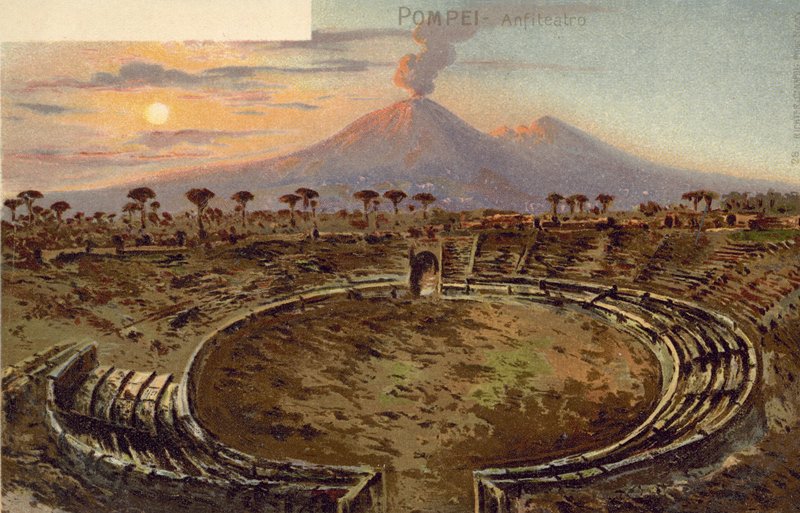 Pompeji, Italien, Amphitheater von Italian School