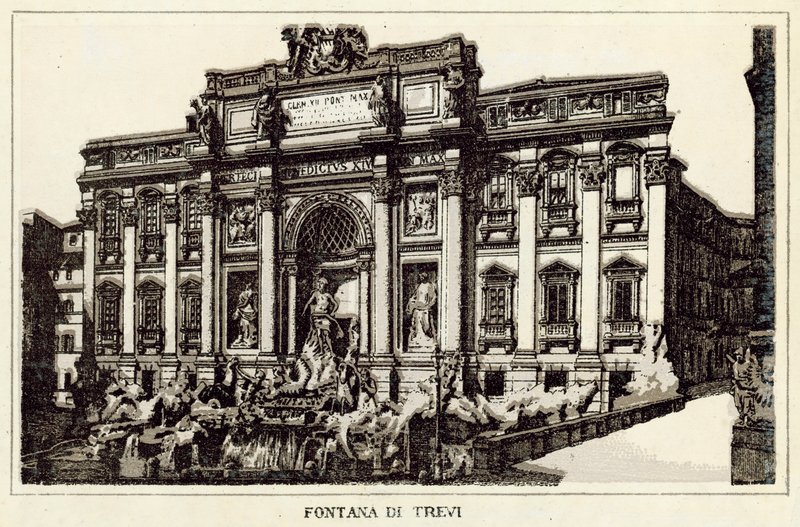 Rom: Trevi-Brunnen von Italian School