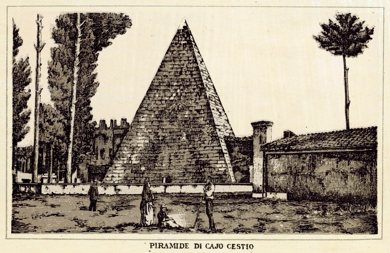 Rom: Pyramide des Cestius von Italian School