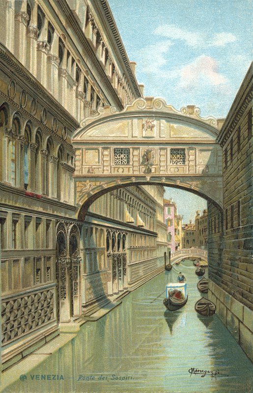 Venedig, Italien, Seufzerbrücke von Italian School